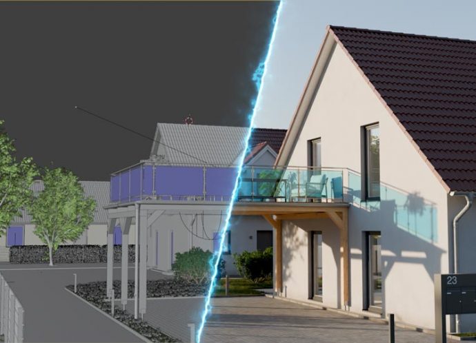 Digitales Rendering als Produktionsschritt